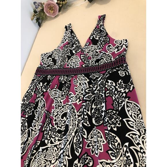 Apt. 9 Women’s Sleeveless Dress Size XL Surplice V-neck Smocked Back Bohemian - Picture 10 of 10